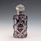 Antique British 800 Silver Lid Purple Cut Glass Portable Perfume Bottle
